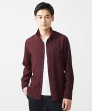 MKBJX04130 MK MICHEL KLEIN HOMME(MKミッシェルクランオム) 【ON/OFF対応】長袖シャツ/ラダーストライプ パープル