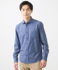 MKBJX23110 MK MICHEL KLEIN HOMME(MKミッシェルクランオム) 【大きいサイズあり】長袖シャツ/NEOライトTRストレッチ ブルー