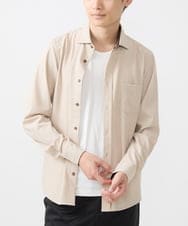 MKBJX23110 MK MICHEL KLEIN HOMME(MKミッシェルクランオム) 【大きいサイズあり】長袖シャツ/NEOライトTRストレッチ ベージュ