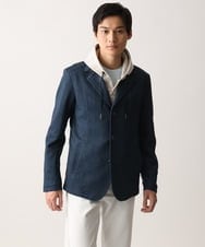 MKDGA56240 MK MICHEL KLEIN HOMME(MKミッシェルクランオム) 【イージーケア】コンバーチブルジャケット/TECEASYJERSEY2025 ブルー(55)