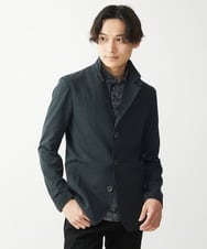 MKDJV50290 MK MICHEL KLEIN HOMME(MKミッシェルクランオム) 【日本製生地使用】コンバーチブルジャケット / 綿麻混 RIRANCHA ブラック