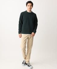 MKFDC80069 MK MICHEL KLEIN HOMME(MKミッシェルクランオム) プルオーバーニット/ワッフル編みフェイクニット グリーン