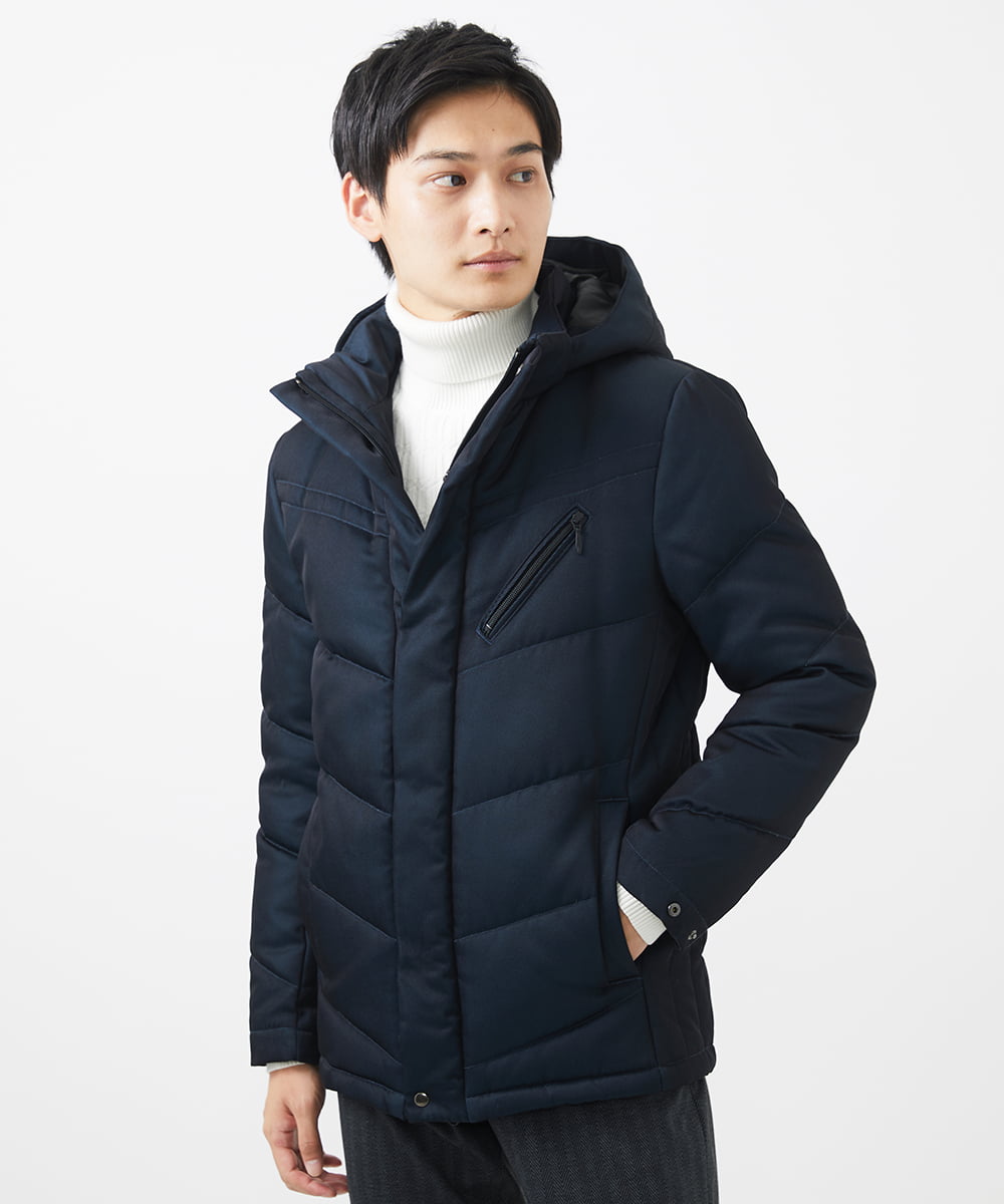 MKJAA22450 MK MICHEL KLEIN HOMME(MKミッシェルクランオム) 【限定展開】ダウンブルゾン / メモリークロス ネイビー