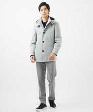 MKJAC31181 MK MICHEL KLEIN HOMME(MKミッシェルクランオム) 【大きいサイズあり】2WAYハーフコートブルゾン / TEC EASY MELTON ベージュ