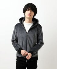 MKJAU29130 MK MICHEL KLEIN HOMME(MKミッシェルクランオム) ベロアパーカー ダークグレー(93)