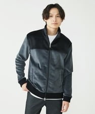 MKJAX28130 MK MICHEL KLEIN HOMME(MKミッシェルクランオム) ベロアスタンドブルゾン ダークグレー(93)