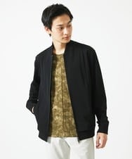 MKJGC07110 MK MICHEL KLEIN HOMME(MKミッシェルクランオム) MA-1ブルゾン / シルキーポンチ ブラック(94)