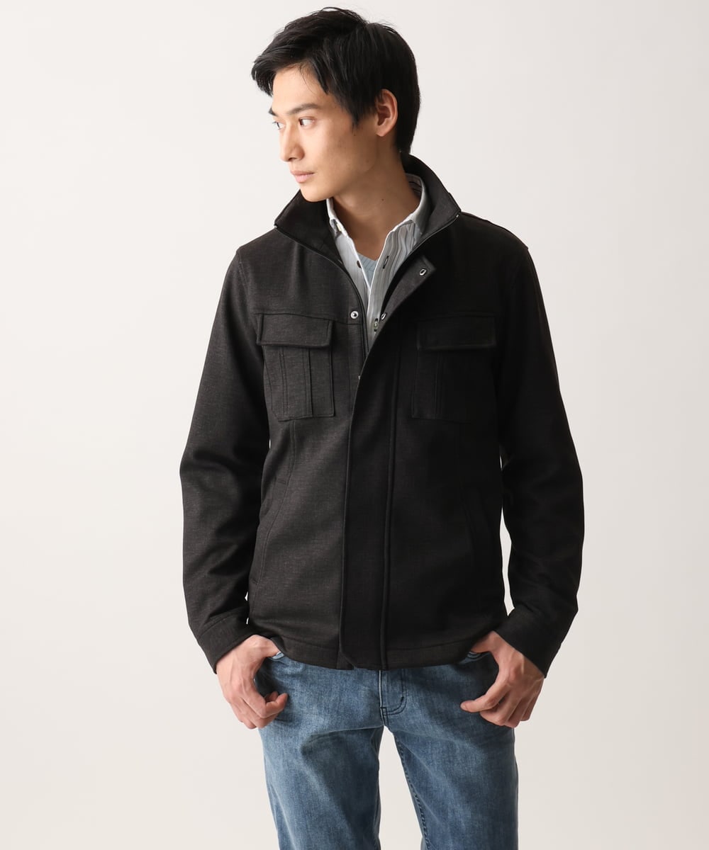 MKJGC10190 MK MICHEL KLEIN HOMME(MKミッシェルクランオム) M-65ブルゾン / TEC EASY JERSEY2025 カーキ