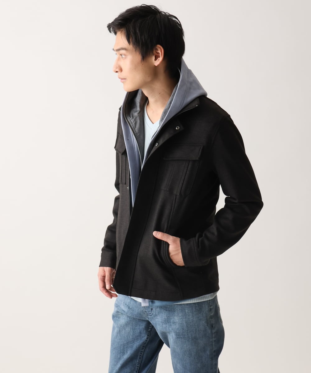 MKJGC10190 MK MICHEL KLEIN HOMME(MKミッシェルクランオム) M-65ブルゾン / TEC EASY JERSEY2025 カーキ