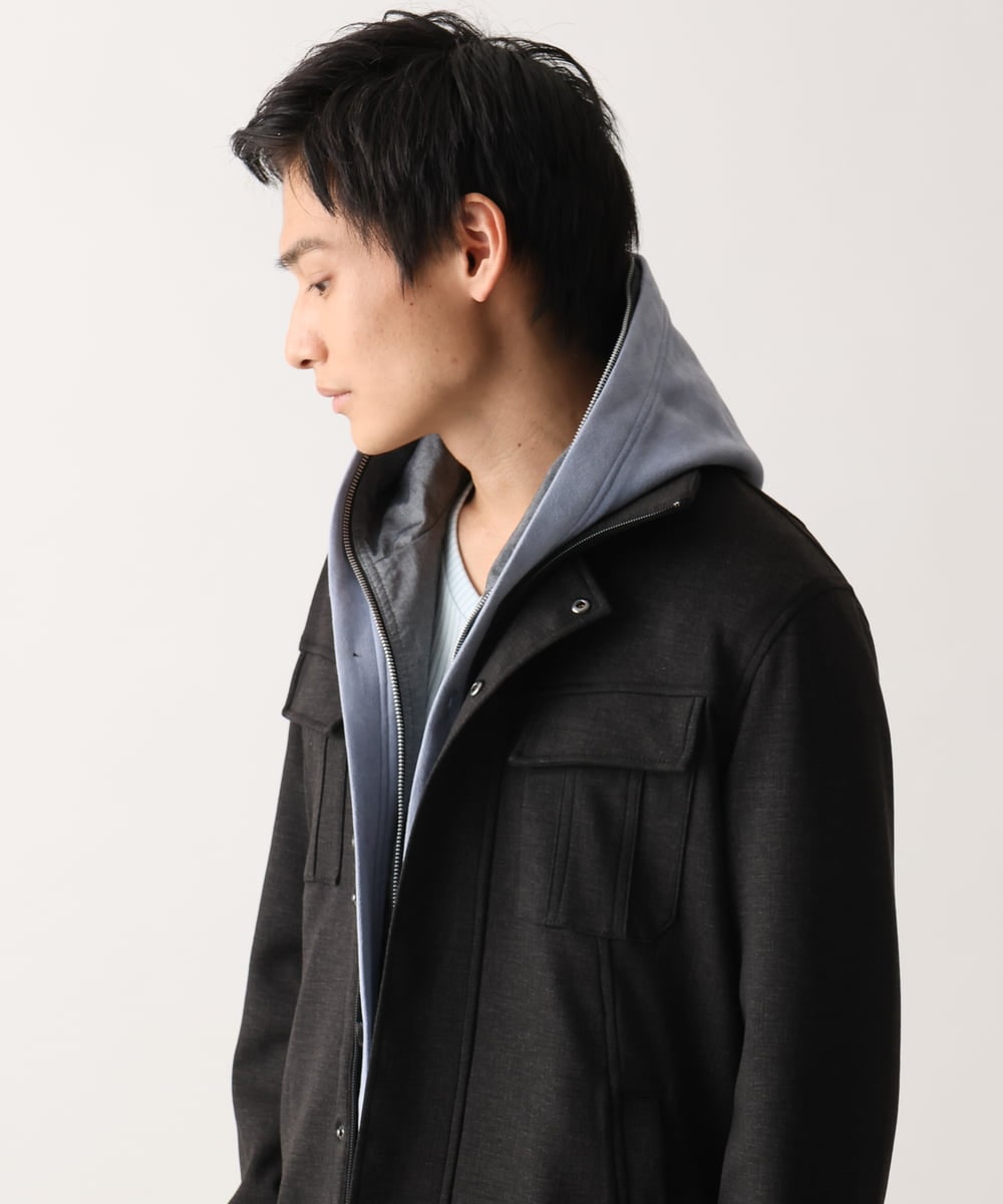 MKJGC10190 MK MICHEL KLEIN HOMME(MKミッシェルクランオム) M-65ブルゾン / TEC EASY JERSEY2025 カーキ