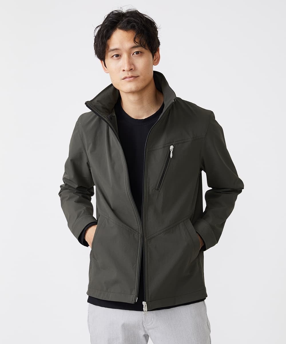 MKJJU02230 MK MICHEL KLEIN HOMME(MKミッシェルクランオム) フーディーブルゾン / CORDURA ストレッチクロス カーキ(36)