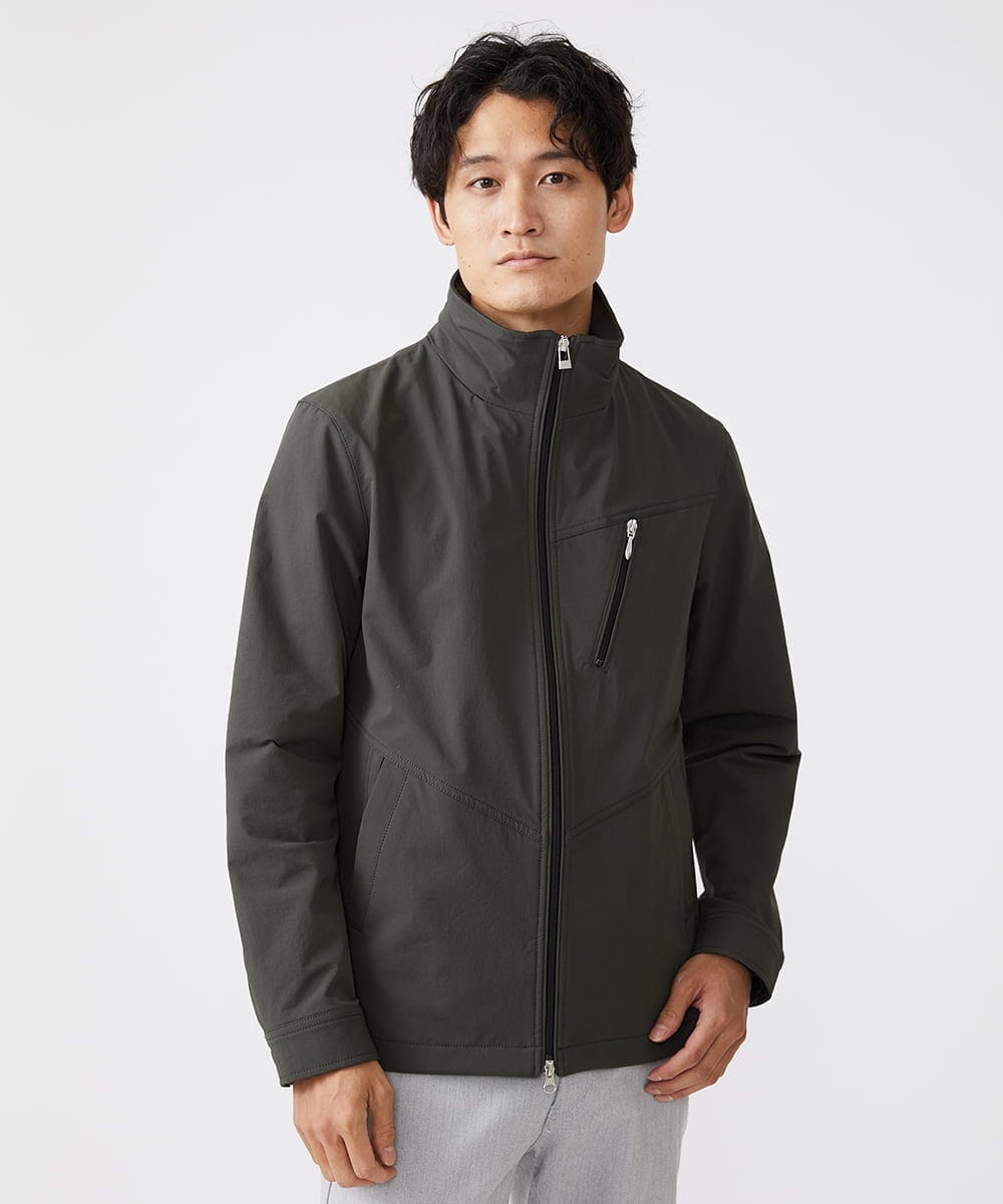 MKJJU02230 MK MICHEL KLEIN HOMME(MKミッシェルクランオム) フーディーブルゾン / CORDURA ストレッチクロス カーキ(36)