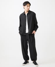 MKJJX14130 MK MICHEL KLEIN HOMME(MKミッシェルクランオム) 【シワになりにくい/セットアップ対応】コーチブルゾン/HYPE-TRストレッチ ブラウン