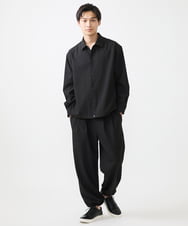 MKJJX14130 MK MICHEL KLEIN HOMME(MKミッシェルクランオム) 【シワになりにくい/セットアップ対応】コーチブルゾン/HYPE-TRストレッチ ブラウン