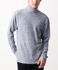 MKKAA53079 MK MICHEL KLEIN HOMME(MKミッシェルクランオム) タートルネックカットソー/ANTストリーキーピット ライトブルー