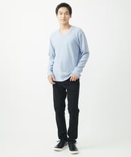 MKKAA67079 MK MICHEL KLEIN HOMME(MKミッシェルクランオム) Vネックカットソー/ソフトモザイク グレー