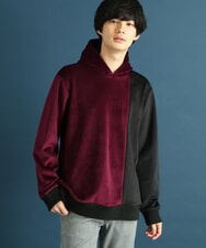 MKKAU29099 MK MICHEL KLEIN HOMME(MKミッシェルクランオム) ベロアプルパーカー パープル(77)