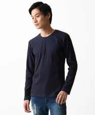 MKKGA51069 MK MICHEL KLEIN HOMME(MKミッシェルクランオム) クルーネックカットソー / 2トーンプレーティング ネイビー