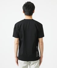 MKKGC10063 MK MICHEL KLEIN HOMME(MKミッシェルクランオム) フラワー刺繍VネックTシャツ/シルキーポンチ ブラック