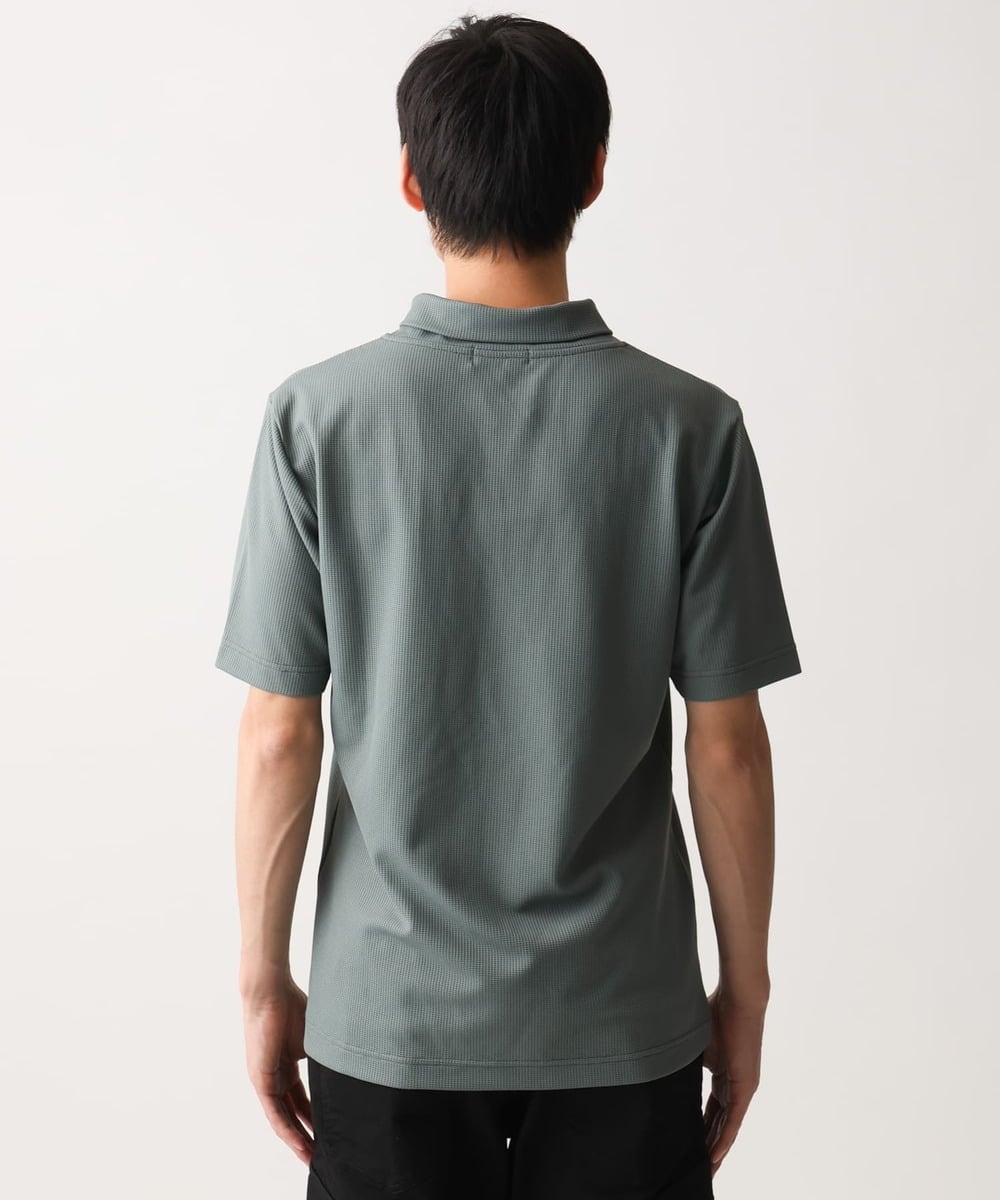 MKKGC18079 MK MICHEL KLEIN HOMME(MKミッシェルクランオム) ショールカラーTシャツ カーキ