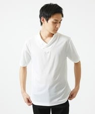 MKKGC18079 MK MICHEL KLEIN HOMME(MKミッシェルクランオム) ショールカラーTシャツ ホワイト