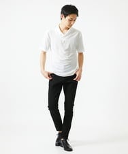 MKKGC18079 MK MICHEL KLEIN HOMME(MKミッシェルクランオム) ショールカラーTシャツ ホワイト