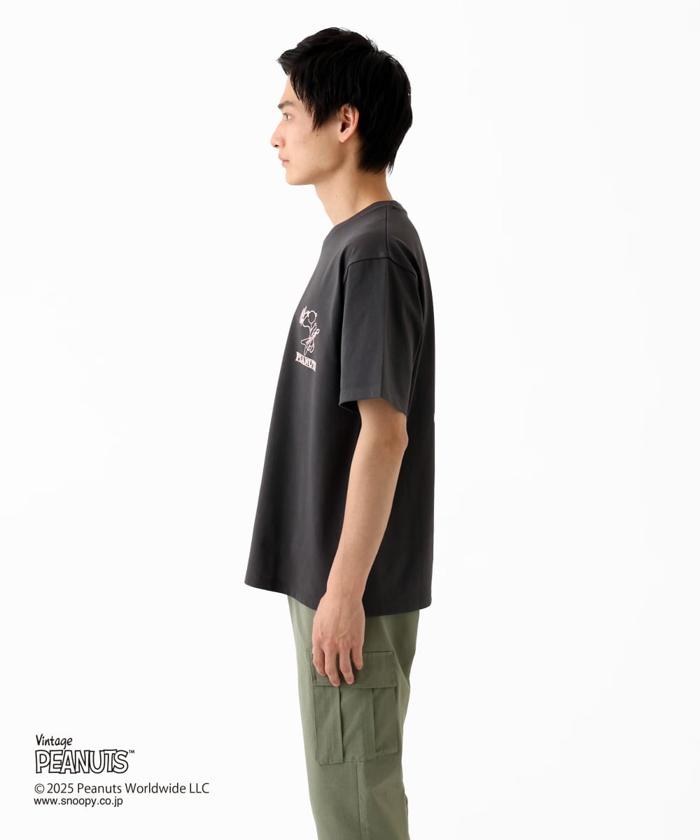 MKKGC84069 MK MICHEL KLEIN HOMME(MKミッシェルクランオム) ビンテージスヌーピーTシャツ ダークグレー