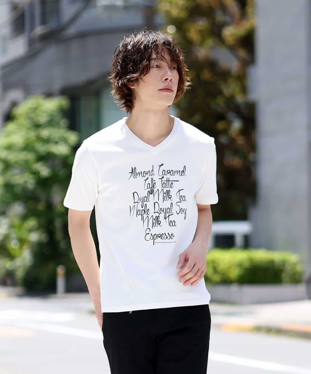 Mk Michel Klein Homme Mkミッシェルクランオム 限定価格 フロントメニューロゴプリントtシャツ イトキンオンラインストア