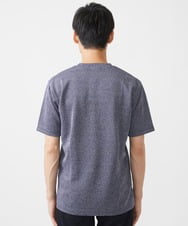 MKKIX18059 MK MICHEL KLEIN HOMME(MKミッシェルクランオム) 【ON/OFF対応】VネックTシャツ/メランジワッフル ネイビー