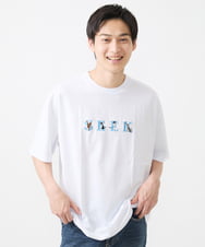 MKKIX88045 MK MICHEL KLEIN HOMME(MKミッシェルクランオム) 【ユニセックスで着られる】Tシャツ/HIDE&SEEKアニマル刺繍 ダークグレー