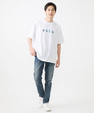 MKKIX88045 MK MICHEL KLEIN HOMME(MKミッシェルクランオム) 【ユニセックスで着られる】Tシャツ/HIDE&SEEKアニマル刺繍 ダークグレー