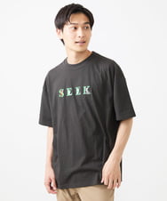 MKKIX88045 MK MICHEL KLEIN HOMME(MKミッシェルクランオム) 【ユニセックスで着られる】Tシャツ/HIDE&SEEKアニマル刺繍 ダークグレー