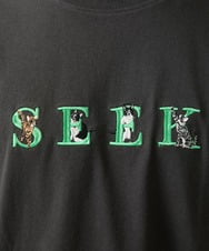 MKKIX88045 MK MICHEL KLEIN HOMME(MKミッシェルクランオム) 【ユニセックスで着られる】Tシャツ/HIDE&SEEKアニマル刺繍 ダークグレー