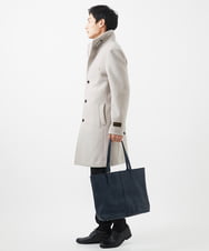 MKUAA70450 MK MICHEL KLEIN HOMME(MKミッシェルクランオム) 【日本製生地使用】スタンドカラーコート/JACKAL140`s メルトン アイボリー