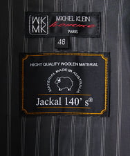 MKUAA70450 MK MICHEL KLEIN HOMME(MKミッシェルクランオム) 【日本製生地使用】スタンドカラーコート/JACKAL140`s メルトン ブラック