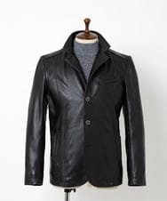 MKWAA02630 MK MICHEL KLEIN HOMME(MKミッシェルクランオム) LAMB LEATHER コンバーチブルジャケット ブラック