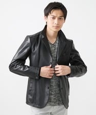 MKWAA02630 MK MICHEL KLEIN HOMME(MKミッシェルクランオム) LAMB LEATHER コンバーチブルジャケット ブラック