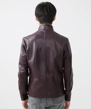 MKWAC01390 MK MICHEL KLEIN HOMME(MKミッシェルクランオム) LAMB LEATHER スタンドカラーブルゾン ブラック