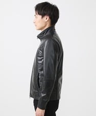 MKWAC01390 MK MICHEL KLEIN HOMME(MKミッシェルクランオム) LAMB LEATHER スタンドカラーブルゾン ブラック