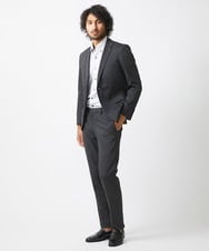 MNDAA55430 MICHEL KLEIN HOMME(ミッシェルクラン オム) ウール調ストレッチテーラードジャケット セットアップ ダークグレー(93)