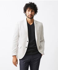 MNDAA58490 MICHEL KLEIN HOMME(ミッシェルクラン オム) ベロアストレッチテーラードジャケット ベージュ（82）