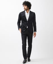 MNDAA58490 MICHEL KLEIN HOMME(ミッシェルクラン オム) ベロアストレッチテーラードジャケット ブラック(94)