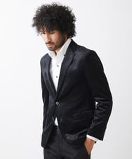 MNDAA58490 MICHEL KLEIN HOMME(ミッシェルクラン オム) ベロアストレッチテーラードジャケット ブラック(94)