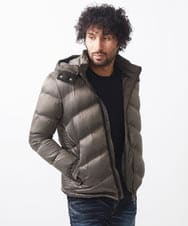 MNJCC60720 MICHEL KLEIN HOMME(ミッシェルクラン オム) シャンブレーダウンジャケット カーキ(36)