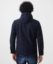 MNJDV50400 MICHEL KLEIN HOMME(ミッシェルクラン オム) 千鳥柄フードブルゾン ネイビー(57)