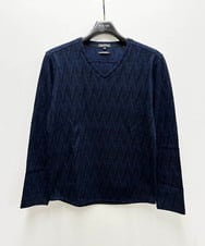 MNKAC52150 MICHEL KLEIN HOMME(ミッシェルクラン オム) 《日本製》セミシルケット長袖カットソー ネイビー(57)