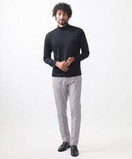 MNKCA60250 MICHEL KLEIN HOMME(ミッシェルクラン オム) 《日本製》スムースモックネック長袖カットソー ブラック(94)