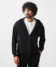 MNKGC58300 MICHEL KLEIN HOMME(ミッシェルクラン オム) ダブルフェイスZIPパーカー　セットアップ ブラック