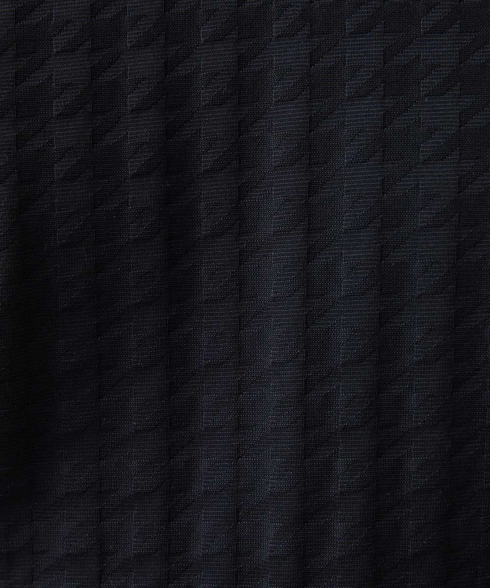 MNKGX55130 MICHEL KLEIN HOMME(ミッシェルクラン オム) 《日本製》千鳥柄半袖カットソー ブラック(94)