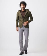 MNKJX56290 MICHEL KLEIN HOMME(ミッシェルクラン オム) マイクロチェックリンクスパーカー カーキ(36)